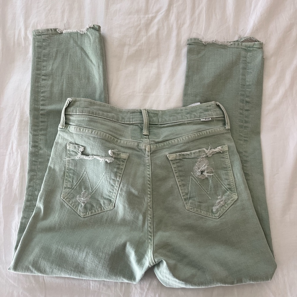 mother superior tomcat chew mint green jean